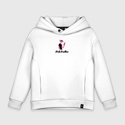 Толстовка оверсайз детская Pink Panther с телефоном, цвет: белый