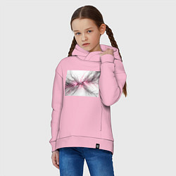 Толстовка оверсайз детская Электрическое сплетение, цвет: светло-розовый — фото 2