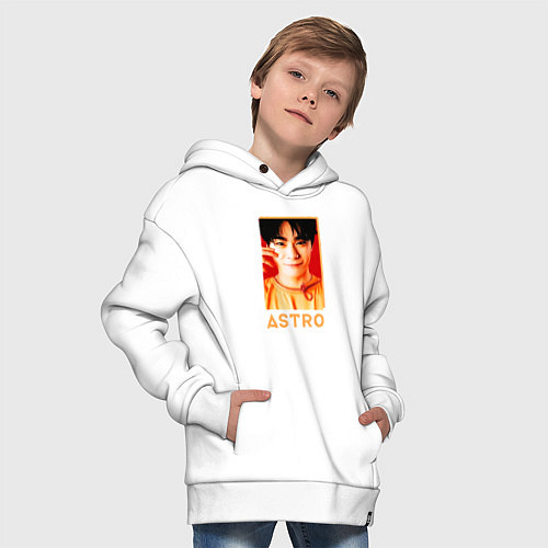 Детское худи оверсайз Astro Мун Бин / Белый – фото 4