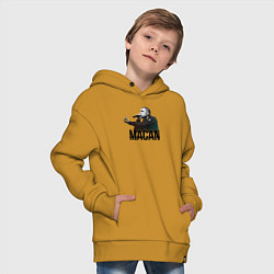 Толстовка оверсайз детская Macan - Rap, цвет: горчичный — фото 2