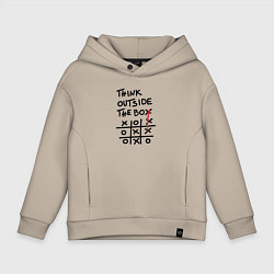 Детское худи оверсайз Думай нестандартно