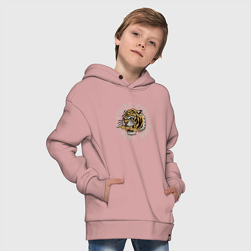 Детское худи оверсайз Бей первым / Пыльно-розовый – фото 4