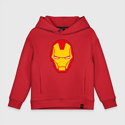 Толстовка оверсайз детская Iron man logo, цвет: красный