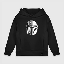 Детское худи оверсайз This is the way helmet The mandolorian