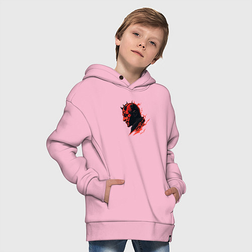 Детское худи оверсайз Darth Maul - Star Wars / Светло-розовый – фото 4