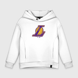 Толстовка оверсайз детская Lakers team, цвет: белый