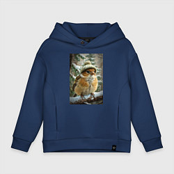 Детское худи оверсайз Воробей в шапке