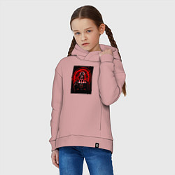 Толстовка оверсайз детская Звезда смерти Дарт Вейдер, цвет: пыльно-розовый — фото 2