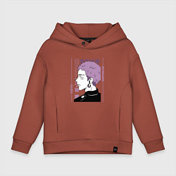 Толстовка оверсайз детская Токийские мстители Такаши Мицуя, цвет: кирпичный