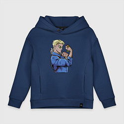 Толстовка оверсайз детская Магическая битва Нанами Кенто битва, цвет: тёмно-синий