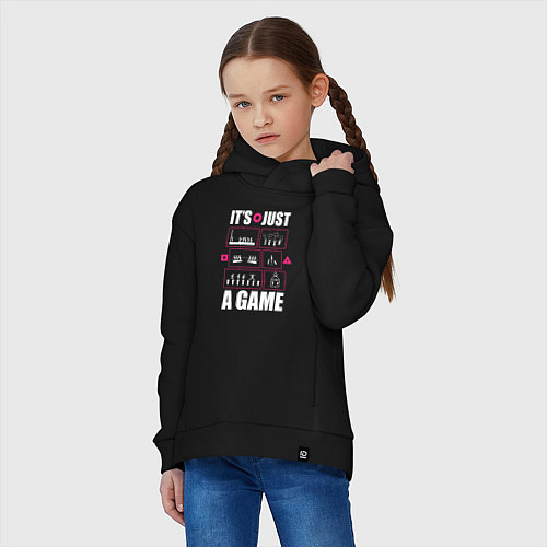Детское худи оверсайз Игра в кальмара / Черный – фото 3