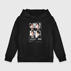 Толстовка оверсайз детская Jungkook bts 4cut, цвет: черный