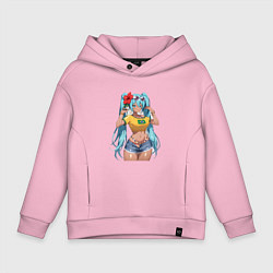 Детское худи оверсайз Miku Hatsune с цветком
