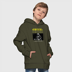 Толстовка оверсайз детская Курт Кобейн Nirvana, цвет: хаки — фото 2