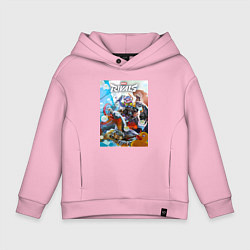 Толстовка оверсайз детская Персонажи - Marvel rivals, цвет: светло-розовый