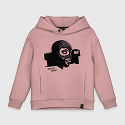 Детское худи оверсайз A girl with a snarl in a mask