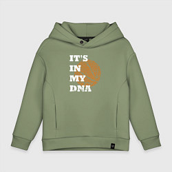 Толстовка оверсайз детская Баскетбольный ДНК, цвет: авокадо