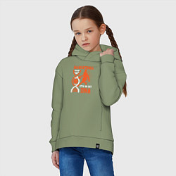 Толстовка оверсайз детская Баскетбол у меня в днк, цвет: авокадо — фото 2