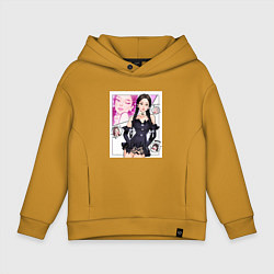 Толстовка оверсайз детская Blackpink - Jennie, цвет: горчичный