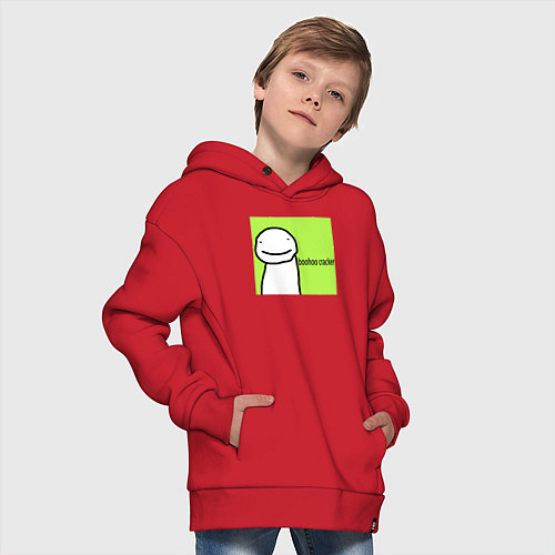 Детское худи оверсайз Dream boohoo cracker Minecraft / Красный – фото 4