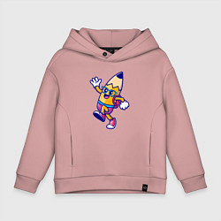 Толстовка оверсайз детская Карандаш ученик, цвет: пыльно-розовый