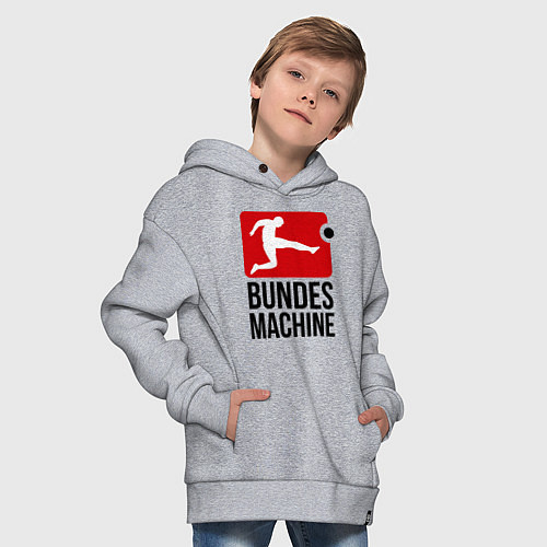 Детское худи оверсайз Bundes machine football / Меланж – фото 4