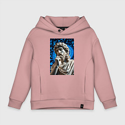 Толстовка оверсайз детская Античность и математика, цвет: пыльно-розовый