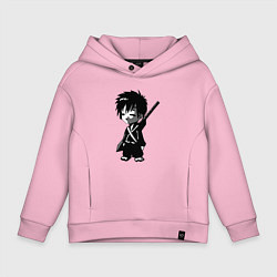 Толстовка оверсайз детская Маленький воин-самурай, цвет: светло-розовый