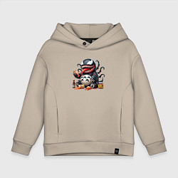 Толстовка оверсайз детская Вентоторо - коллаба, цвет: миндальный