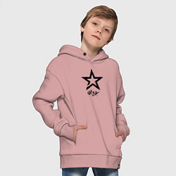 Толстовка оверсайз детская Olga - star, цвет: пыльно-розовый — фото 2