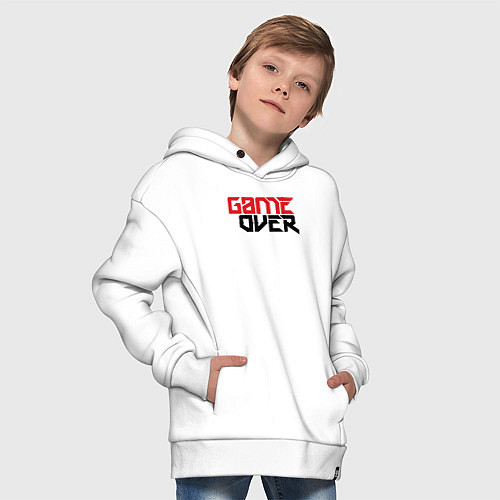 Детское худи оверсайз Это конец игры / Белый – фото 4