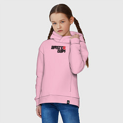 Толстовка оверсайз детская Amsterdam city, цвет: светло-розовый — фото 2