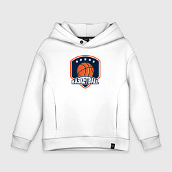 Толстовка оверсайз детская Stars basketball, цвет: белый