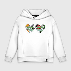 Толстовка оверсайз детская Наташка ромашка, цвет: белый
