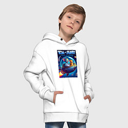 Толстовка оверсайз детская Tom and Jerry - space adventure, цвет: белый — фото 2