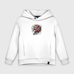 Толстовка оверсайз детская Мудрый как змея, цвет: белый
