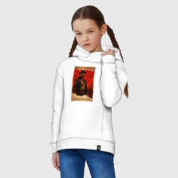 Толстовка оверсайз детская Red dead redemtion постер, цвет: белый — фото 2