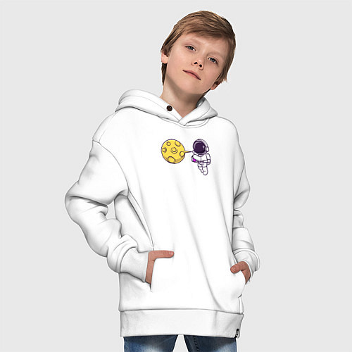 Детское худи оверсайз Bubble moon / Белый – фото 4