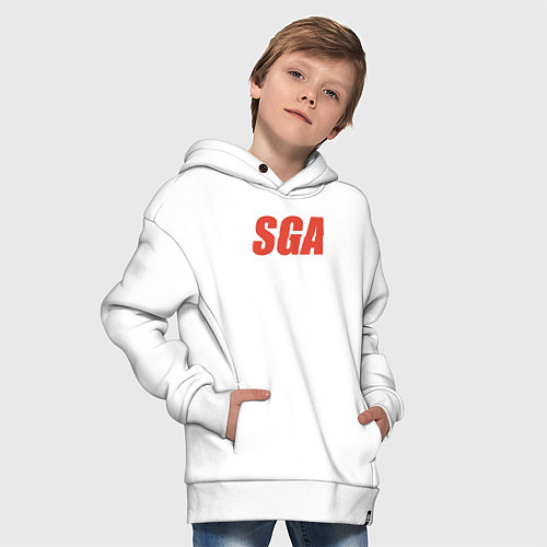 Детское худи оверсайз Oklahoma SGA / Белый – фото 4
