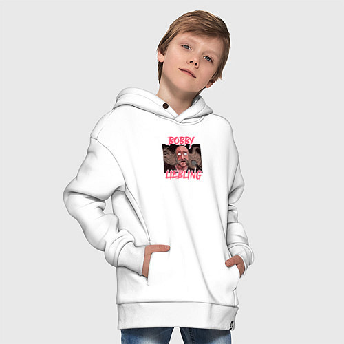 Детское худи оверсайз Рокер с выпученными глазами - Бобби Либлинг / Белый – фото 4