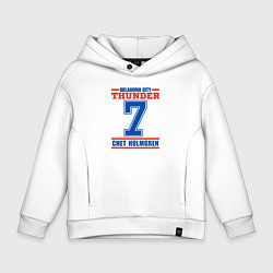 Толстовка оверсайз детская Chet Holmgren, цвет: белый