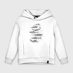 Детское худи оверсайз Корюшка пошла и рыбалка началась