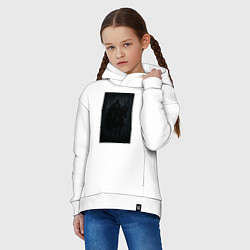 Толстовка оверсайз детская Рыцарь тьмы - dark fantasy, цвет: белый — фото 2