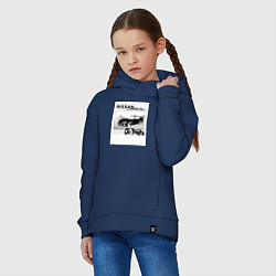 Толстовка оверсайз детская Ниссан Сильвия, цвет: тёмно-синий — фото 2