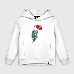 Детское худи оверсайз Карп на зонтике