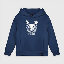 Детское худи оверсайз Лось с цветами