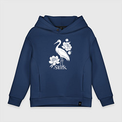 Детское худи оверсайз Аист с цветами