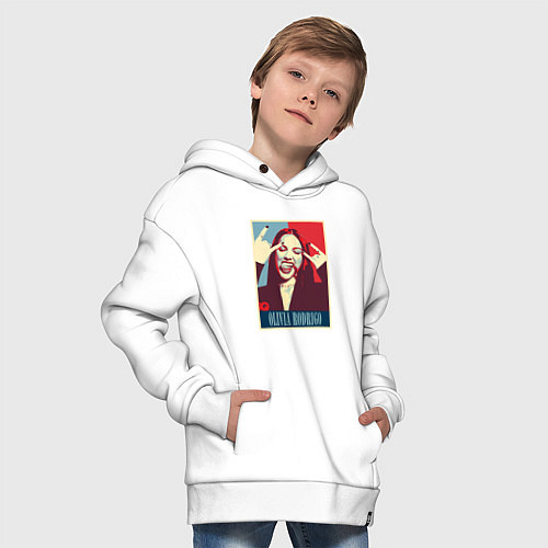 Детское худи оверсайз Olivia Rodrigo rock / Белый – фото 4