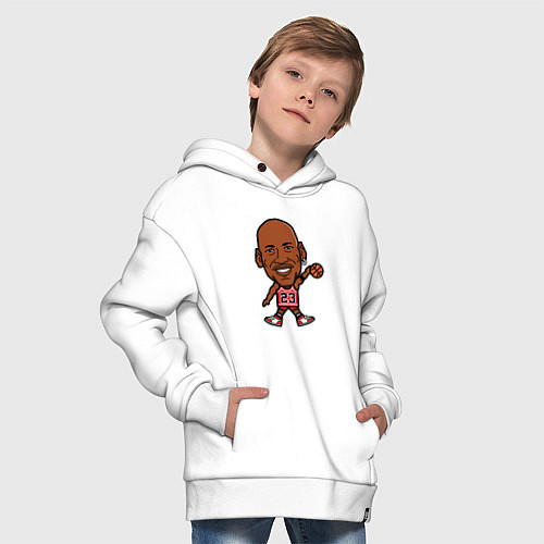 Детское худи оверсайз Малыш Джордан / Белый – фото 4