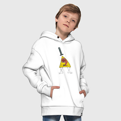 Детское худи оверсайз Билл Шифр / Белый – фото 4